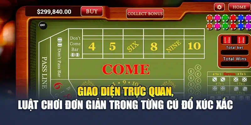 Craps Online Sống Động Và Dễ Thắng Tại Nền Tảng M88 1 Giao diện trực quan, luật chơi đơn giản trong từng cú đổ xúc xắc